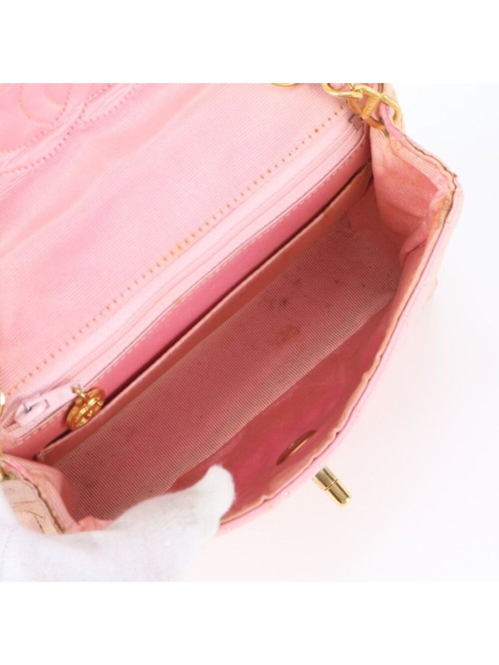Chanel Quilted Chain CC Logo Shoulder Bag Crossbody - Picture 7 of 12
